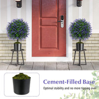 2PCS Artificial Lavender Topiary Ball Trees