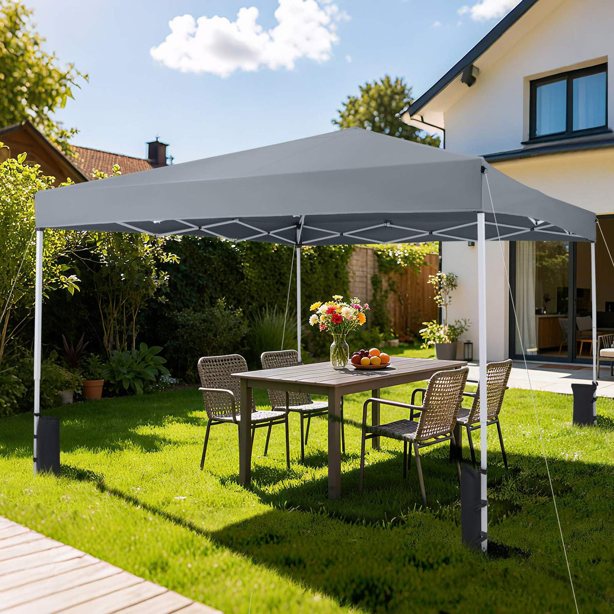 3 X 3 m Pop up Canopy Tent with Carrying Bag and 8 Stakes