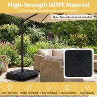 Cantilever Offset Umbrella Base w/Wheels,Heavy-Duty Patio Umbrella Weight Stand