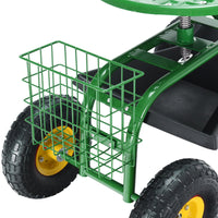 Giantex Rolling Garden Work Seat, 360 Swivel Gardening Workseat with Wheels