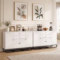 Giantex Modern Buffet Cabinet, Coffee Bar Cabinet with Drawers & Doors