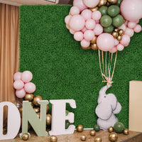 12 Pieces 51 x 51cm Artificial Grass Wall Panels Faux Green Moss Panels