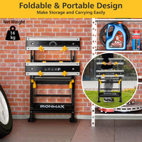 Folding Work Table 125kg Load Capacity, Portable Workbench
