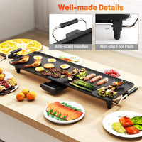 70cm Electric Griddle Extra Large Teppanyaki Grill with Adjustable Temperature
