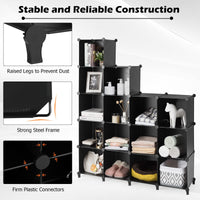 Modular Cube Cabinet, 16 Cubes Plastic Storage Organiser Units