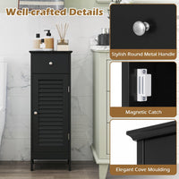 Small Bathroom Storage Cabinet with Adjustable Shelf and Drawer