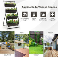 160 cm Vertical Raised Garden Bed, 4-Tier Elevated Planter Box