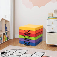 6 PCS Square Floor Cushions, Soft Sponge Floor Pillows
