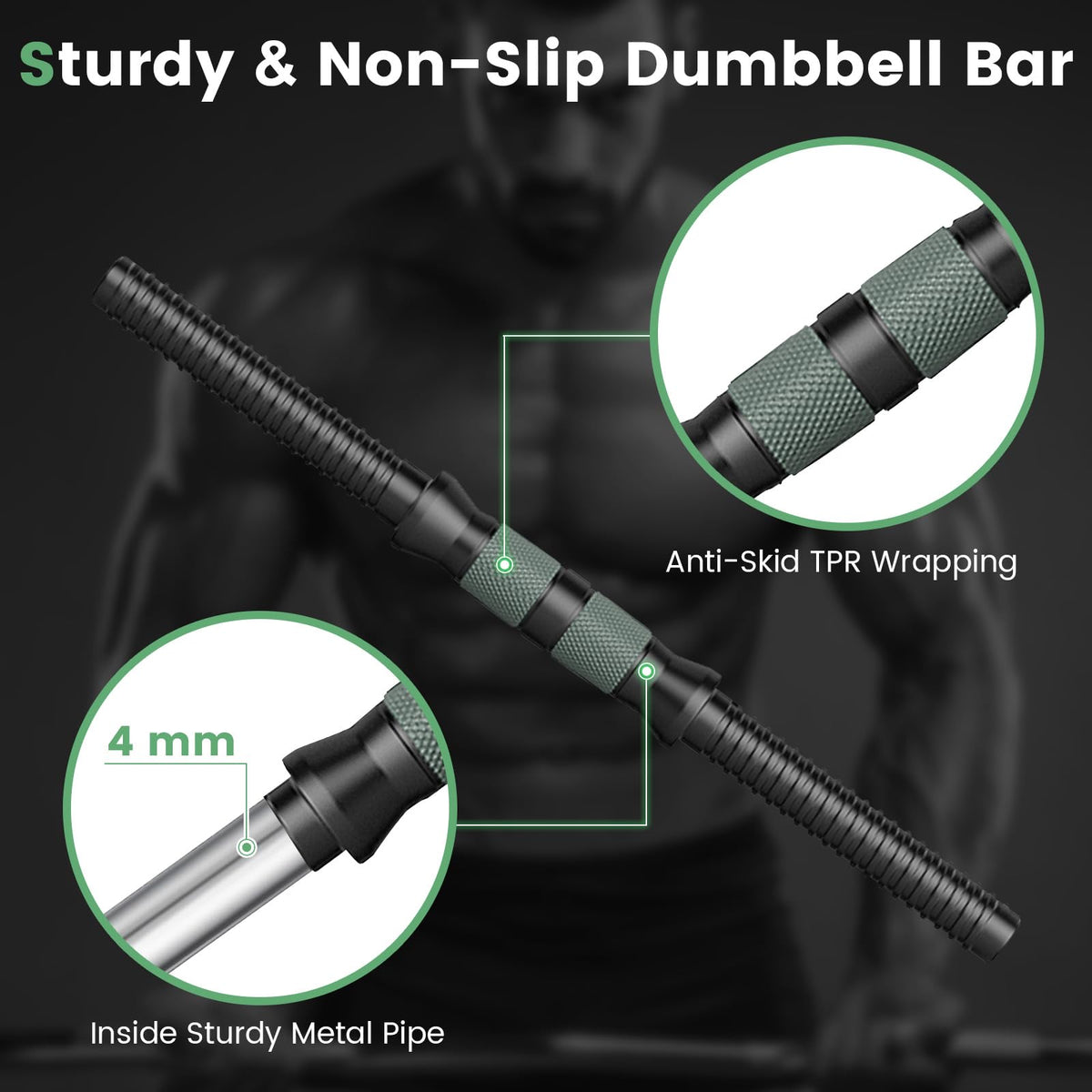 20 kg Adjustable Weight Dumbbell Set with 4 Modes for Home Gym Fitness Exercise