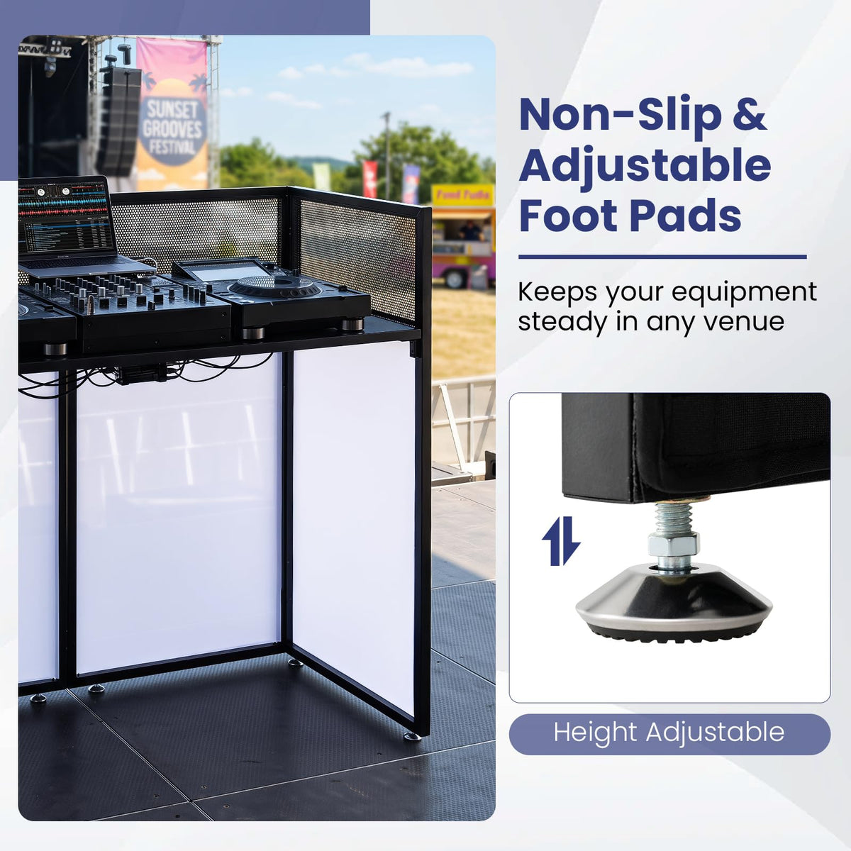 Portable DJ Booth with Scrims & Carrying Bag