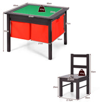 2-in-1 Kids Activity Table and Chair Set with Storage