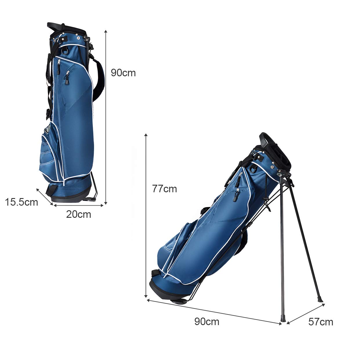 Giantex Lightweight Golf Stand Bag, Organized Golf Club Bag, Easy Carry