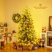 Pre-Lit Artificial Christmas Tree with 1083 Soft TPE and PVC Mixed Branch Tips