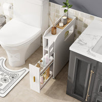 Giantex Narrow Slim Bathroom Storage Cabinet 16 CM with Slide Out Drawer