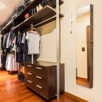 Mirror Jewelry Armoire, Wall Mounted/Over Door Jewelry Organizer
