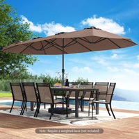 4.7 m Extra-Large Patio Umbrella w/LED Solar Lights