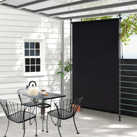 150/200 cm Vertical Retractable Patio Awning with Crank Handle