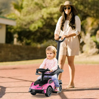 Lamborghini Licensed Push Cars for Toddlers 1-3, 3 in 1 Stroller Sliding Walking Car