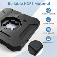 124kgCantilever Patio Umbrella Base,Heavy-Duty 2-Piece Square Plates