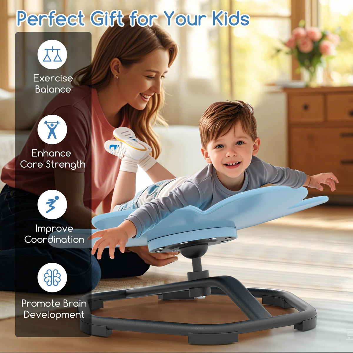 Petal Sensory Swivel Chair with Non-Slip Metal Base for Autistic Kids
