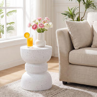 35.5 cm Round Side Table White