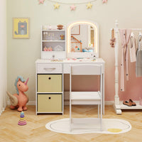 Kids Vanity Set with 2 Color Lighted Mirror