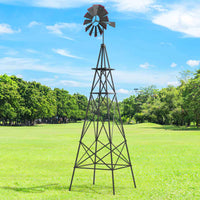 253cm Ornamental Windmill with 4 Support Legs for Backyard, Garden, Farm