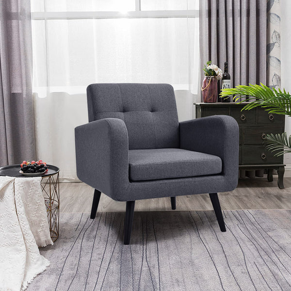 Giantex Mid Century Modern Upholstered Accent Chair
