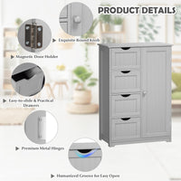 Giantex Bathroom Storage Cabinet with 4 Drawers & 1 Door