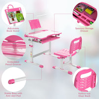 Home School Children Desk and Chair Set for Boys and Girls