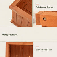 Raised Garden Bed with 4 Drainage Holes and Bottom Gaps for Vegetables Flowers Herbs