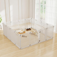 Indoor Outdoor Dog Playpen, 81cm Height, 8 Panels, Plastic Pet Fence