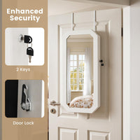 Lockable Full-Length Mirror Jewelry Cabinet