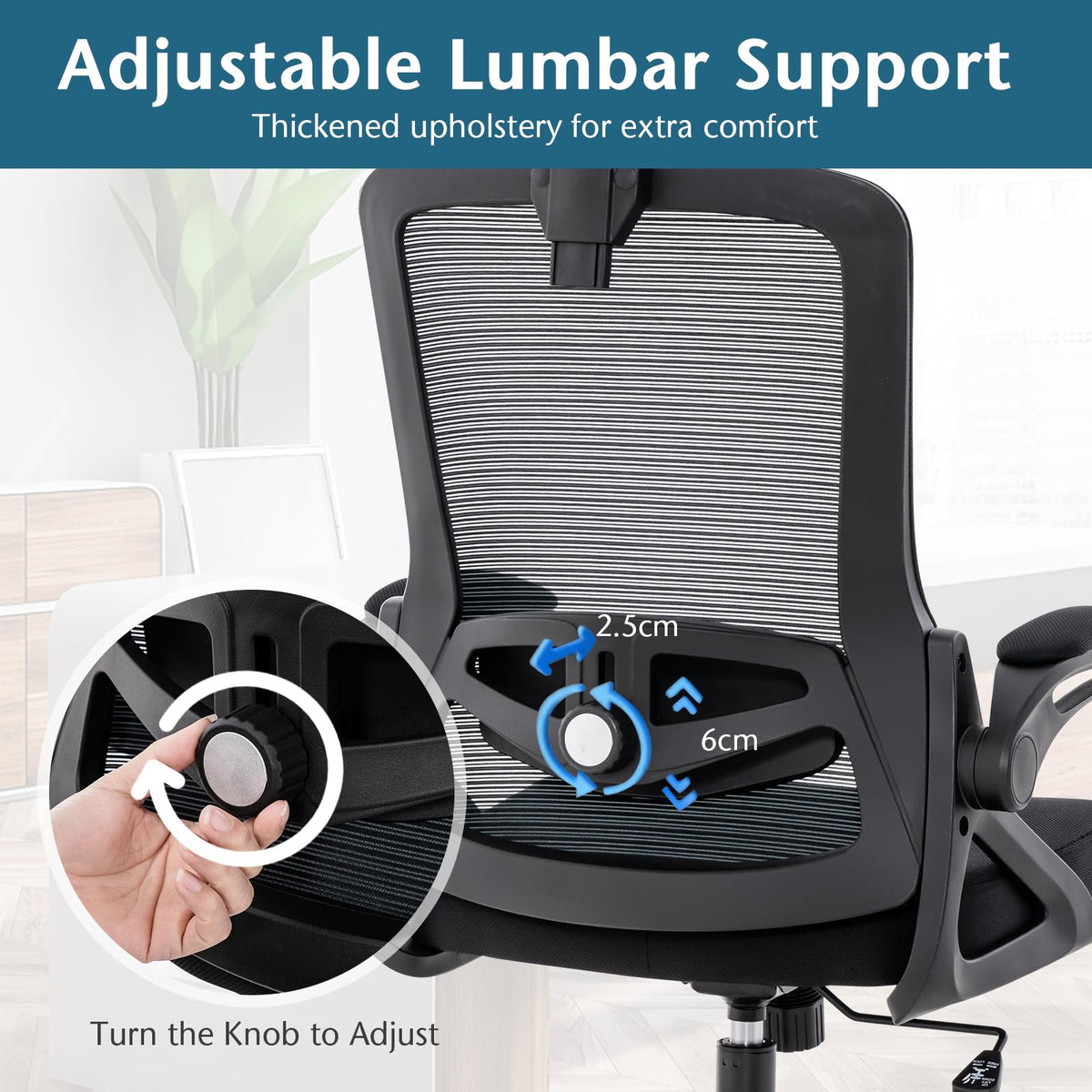 Giantex Ergonomic Office Chair w/Adjustable Lumbar Support