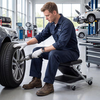 36"/40" 2-in-1 Mechanic Creeper & Z-Seat with 6 Swivel Casters