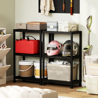 3-Tier Plastic Storage Shelves 61 x 31 x 93.5 cm with No-Tool Assembly for Pantry