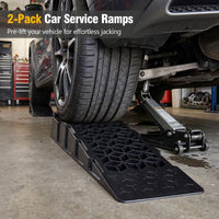 2-Pack 6.5 cm Lift 0000kg GVW Capacity Low Profile Car Ramps for Jack Support