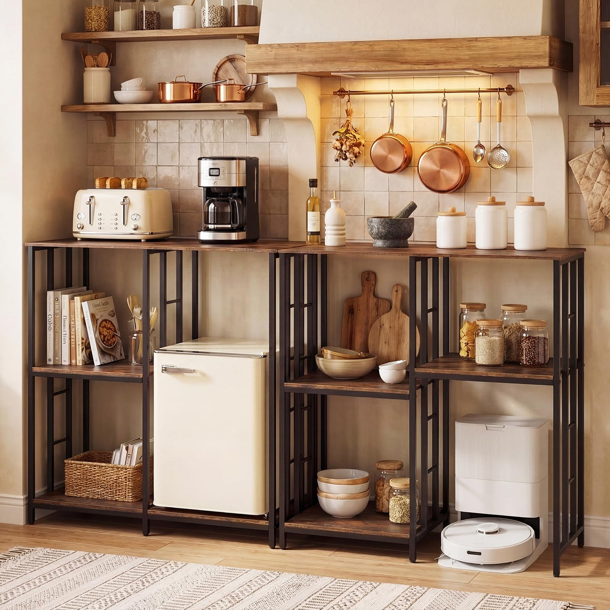 Kitchen Baker's Rack Mini Fridge Stand Table with 4 Shelves for Oven