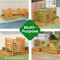 Air Conditioner Fence with Planter Box and No-Dig Kit