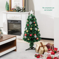 90/120/150cm Pre-Lit Fiber Optic Christmas Tree with 85/125/170 PVC Tips for Holiday Decor