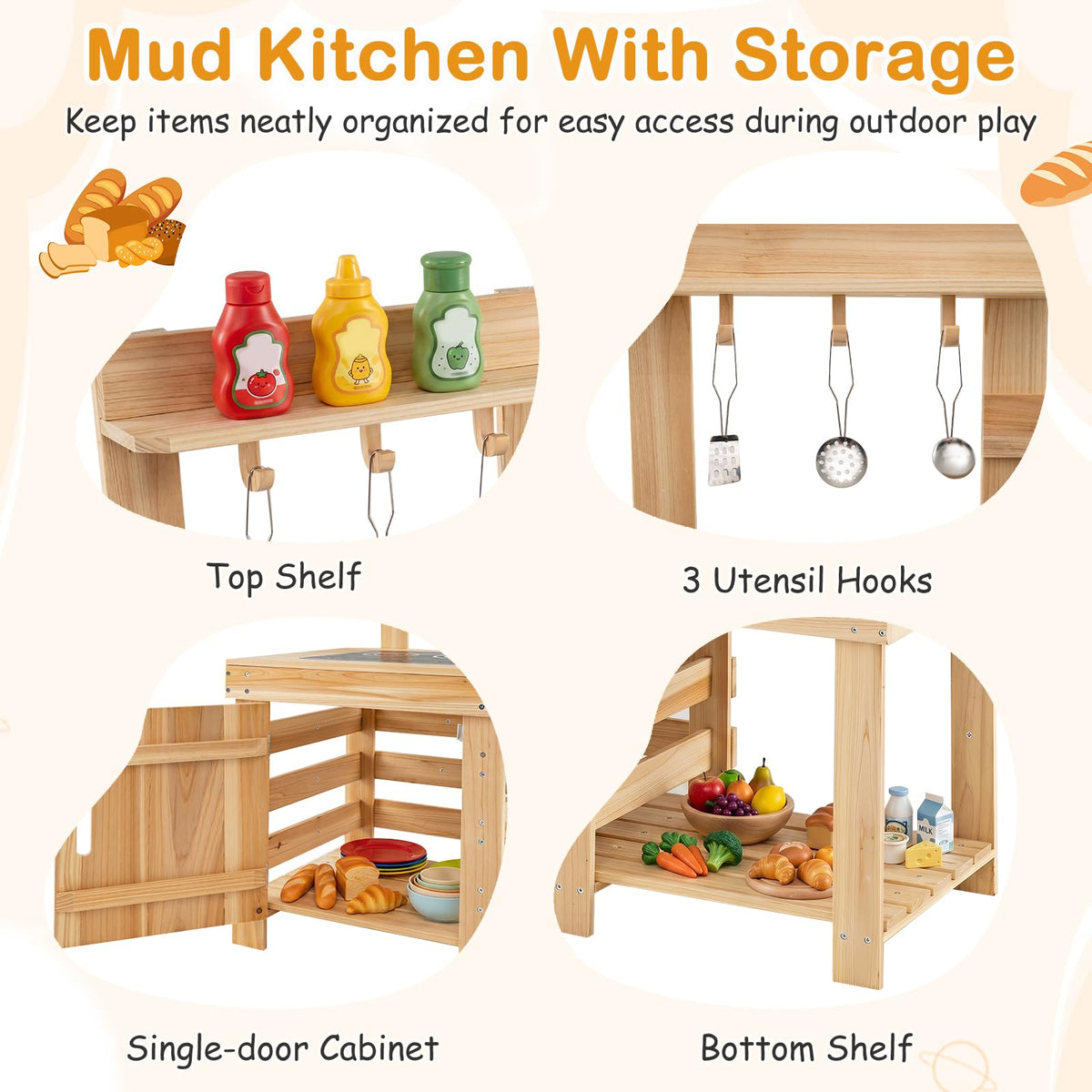 HONEY JOY 3-Piece Kids Playset for Outdoor