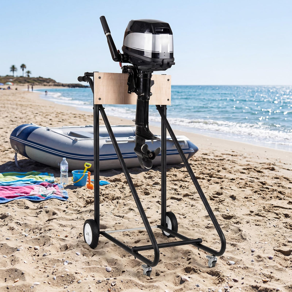 330 LBS Boat Motor Stand, Portable Outboard Engine Cart