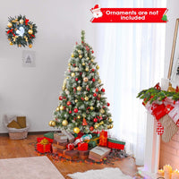 1.5M Hinged Christmas Tree with 8 Lighting Modes, Memory Function