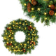 60 CM Pre-Lit Artificial Christmas Wreath, Battery Operated