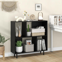 Open Shelf Bookcase Minimalist Cube Bookshelf Freestanding Book Display Rack