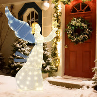 152cm Pre-Lit Christmas Angel Decoration with 120 LED Lights