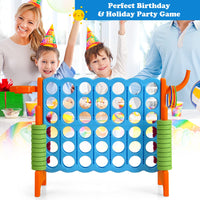 Giant 4-in-A Row, Jumbo 4-to-Score Giant Game Set for Kids & Adults