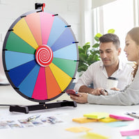 24” Table Prize Wheel with 14 Slots & Dry Erase Markers & Eraser