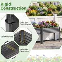 Galvanized Raised Garden Bed with Legs, Metal Elevated Planter Box for Gardening Vegetables, Flowers