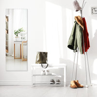 110 x 38cm Wall Mirror, Full Length Rectangle Frameless Mirror w/ Beveled Edge, Large Body Mirror